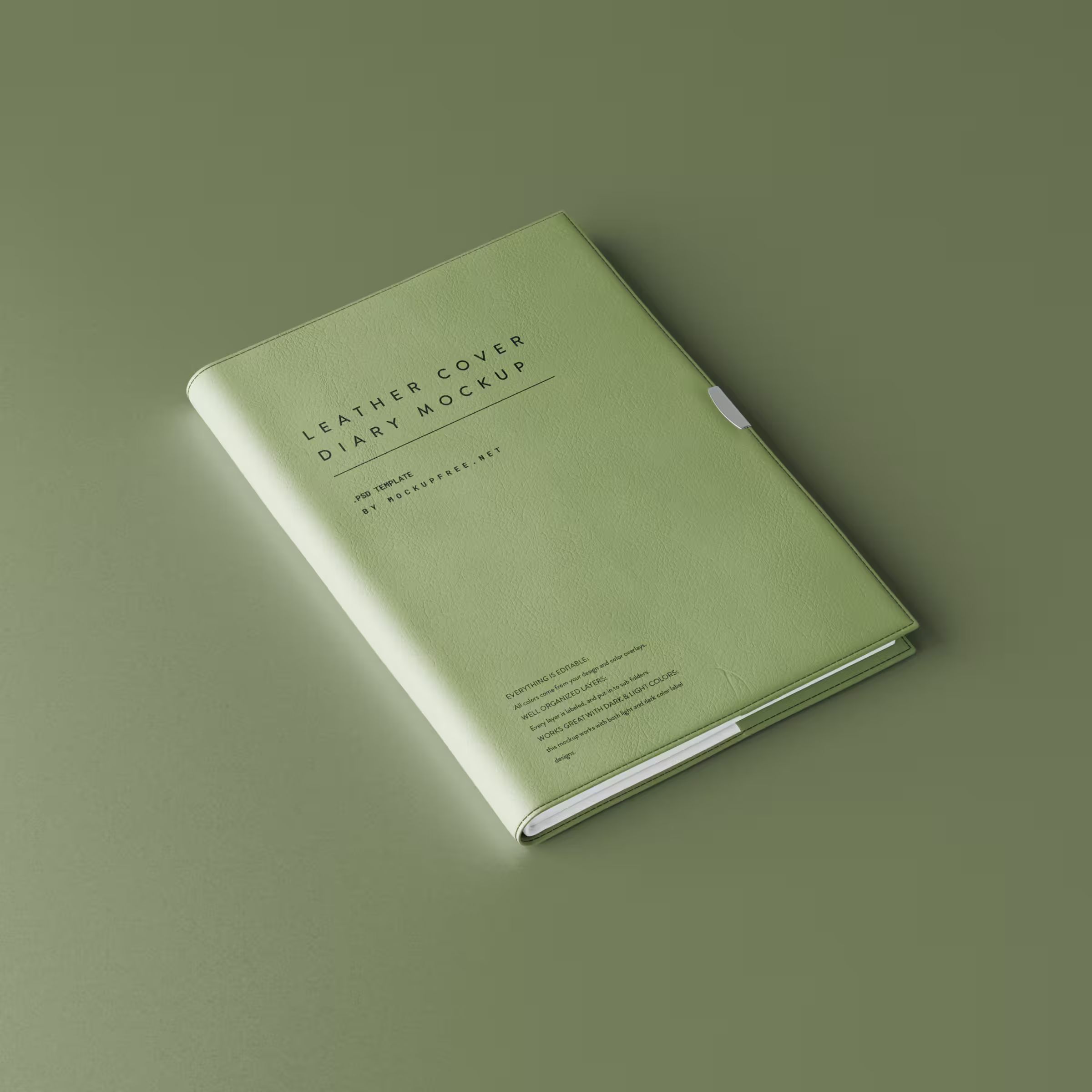 Leather Cover Diary Mockup