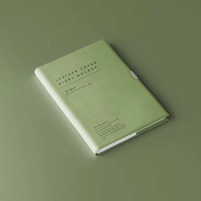 Leather Cover Diary Mockup