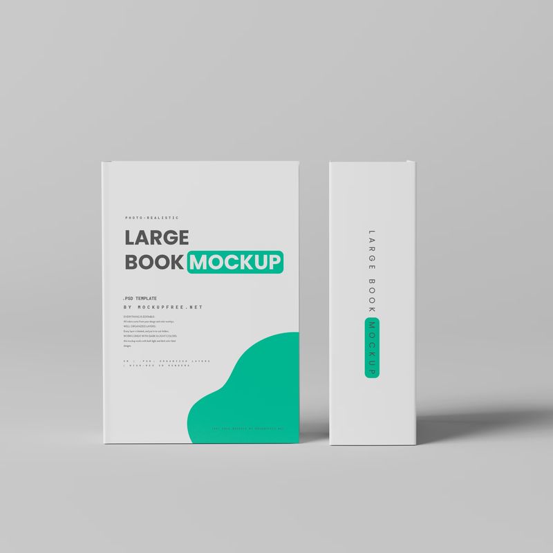 Large Size Book Cover and Inner Page Mockups 6