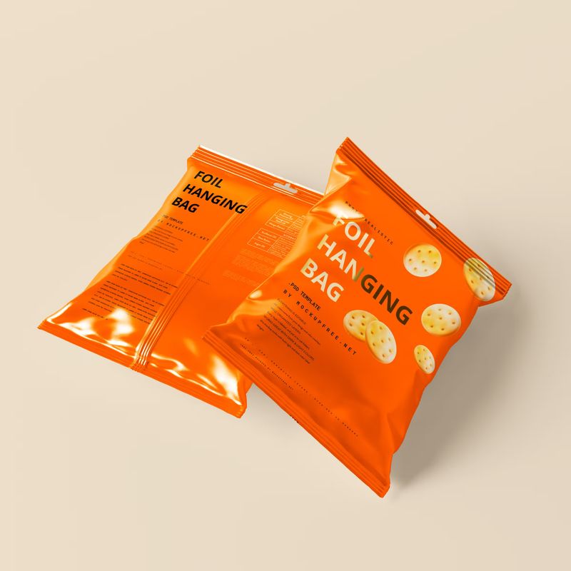 Foil Hanging Bag Mockup 6