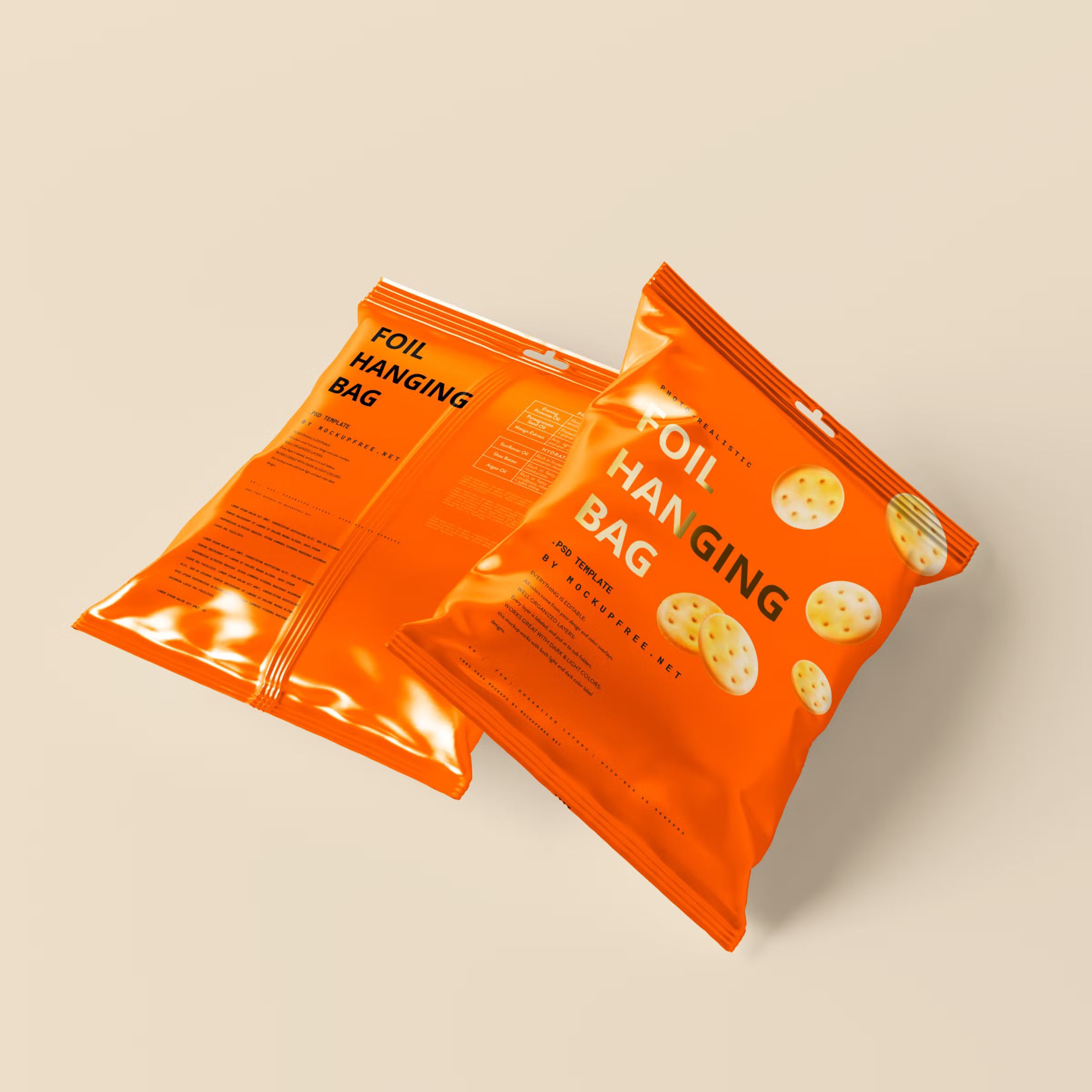 Foil Hanging Bag Mockup 6