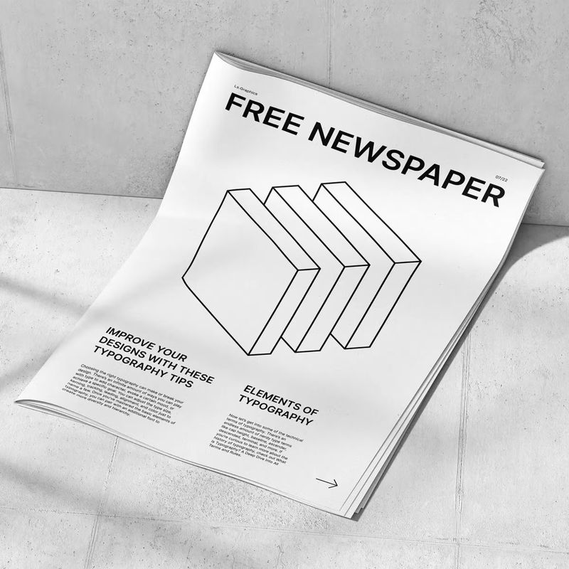 Free Newspaper Advertising Mockup