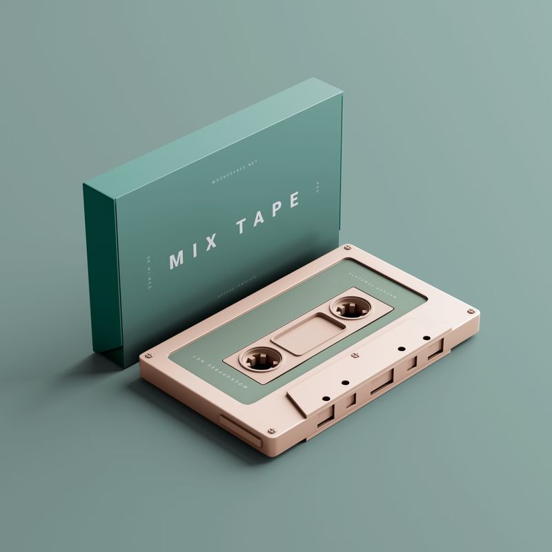 Mixtape Cover and Cassette Mockup 3