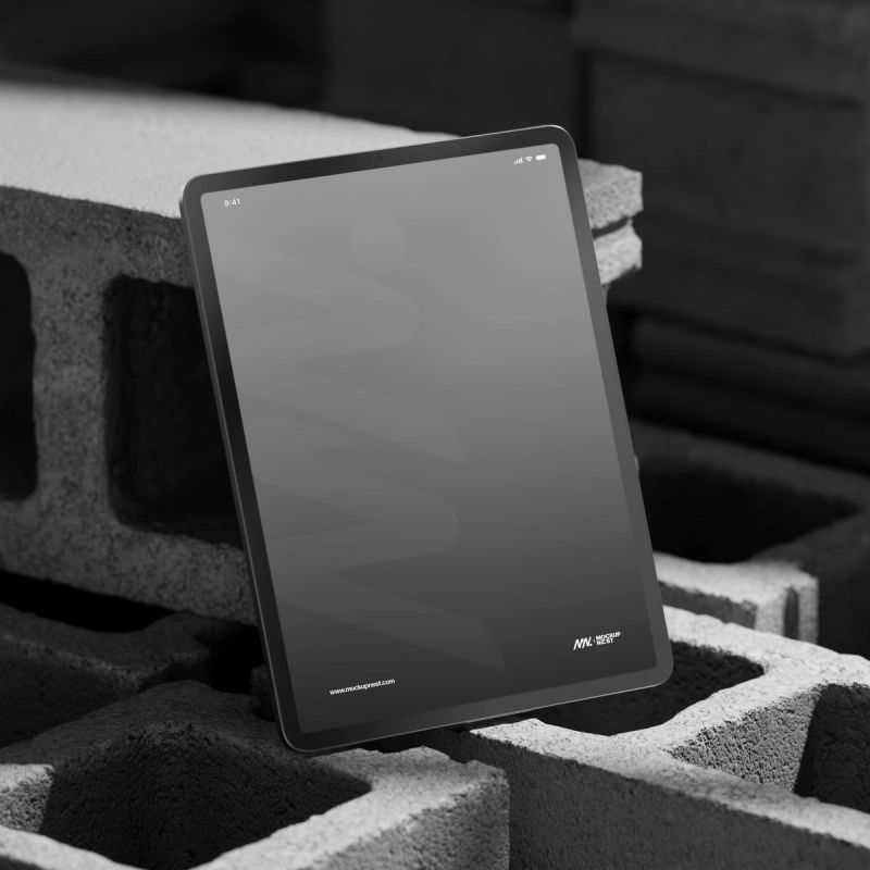 iPad Pro Mockup on a Brick Background