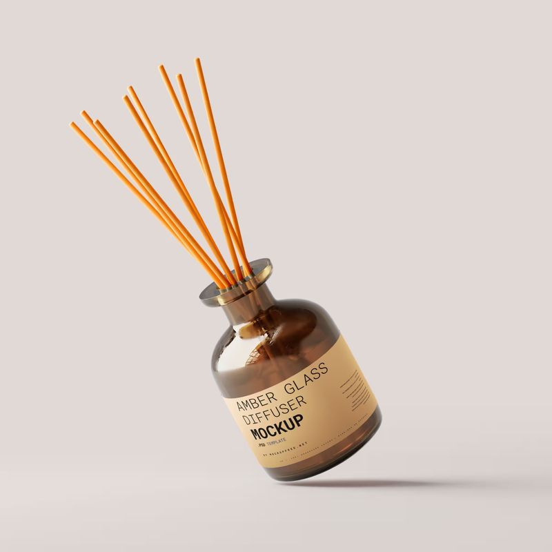 Amber Glass Reed Diffuser Mockups 4