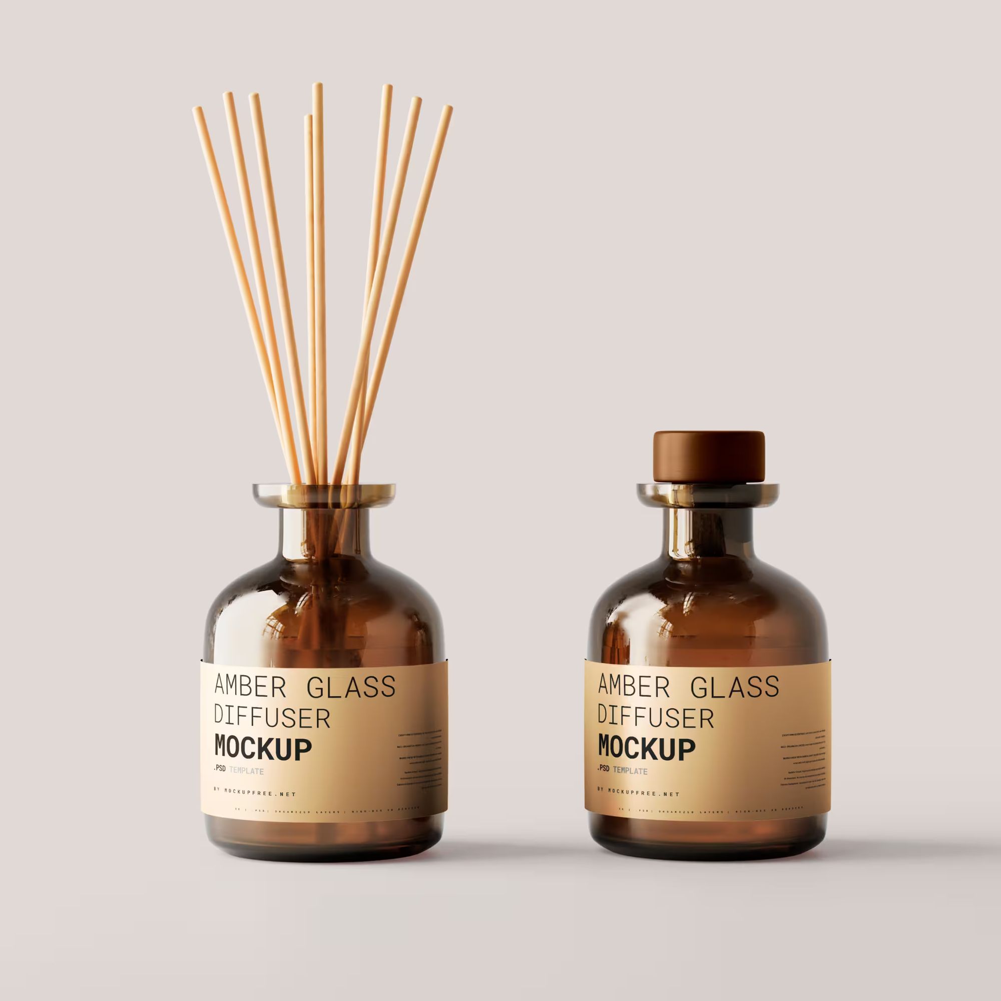 Amber Glass Reed Diffuser Mockups
