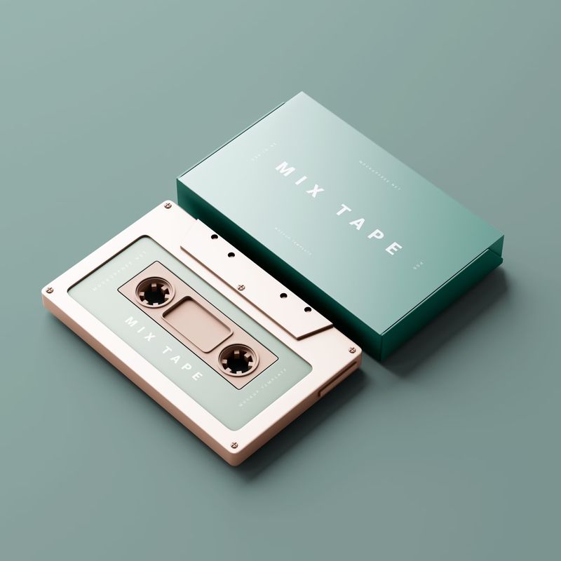 Mixtape Cover and Cassette Mockup 2