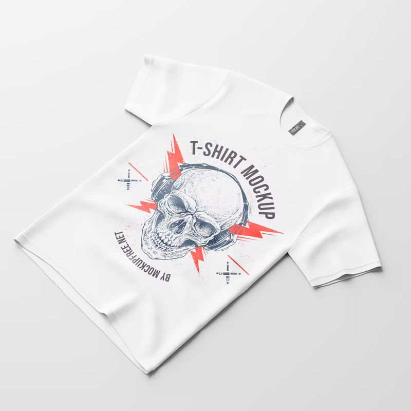 Collarless T-Shirt Mockup 2