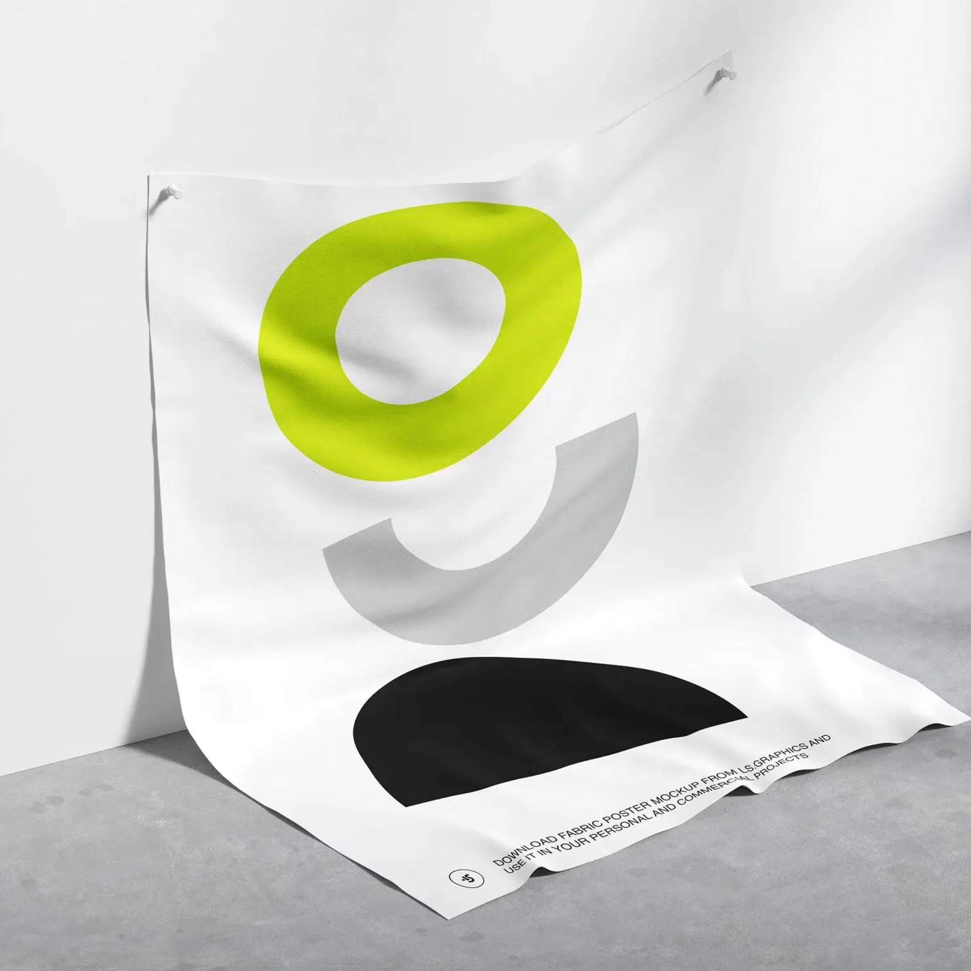 Free Wall Hanging Poster Mockup