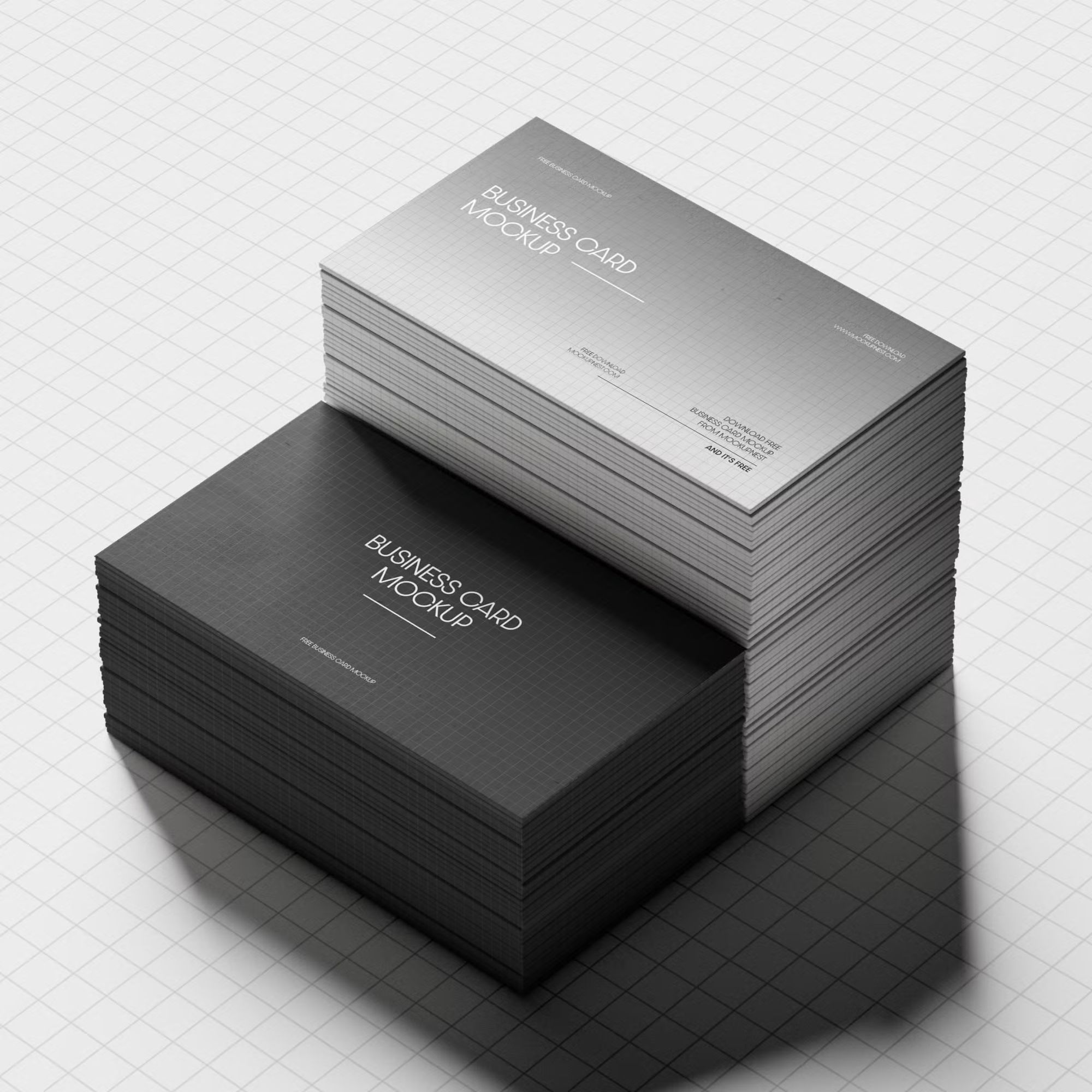 Stacked Business Card Mockup