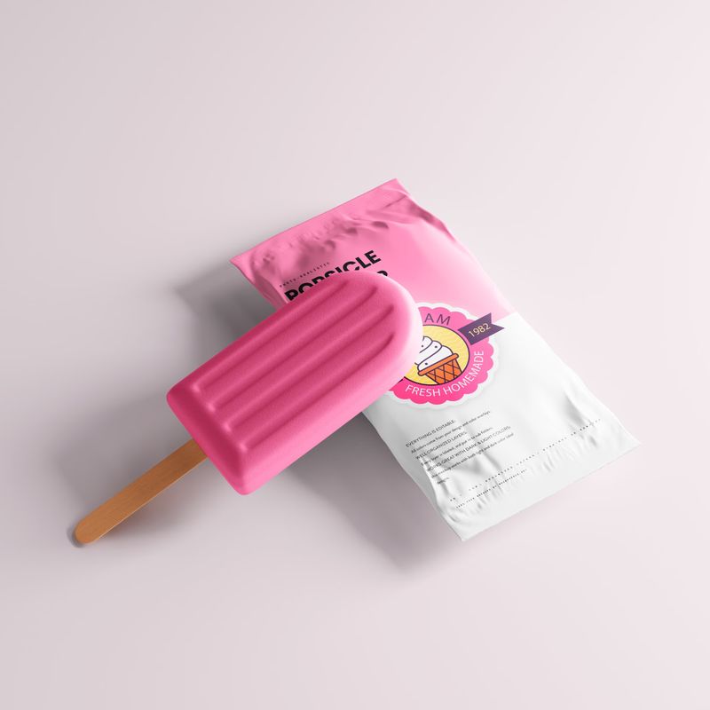 Popsicle Ice Cream Packaging Mockup 4