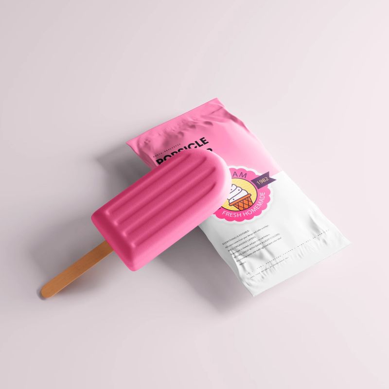 Popsicle Ice Cream Packaging Mockup 4