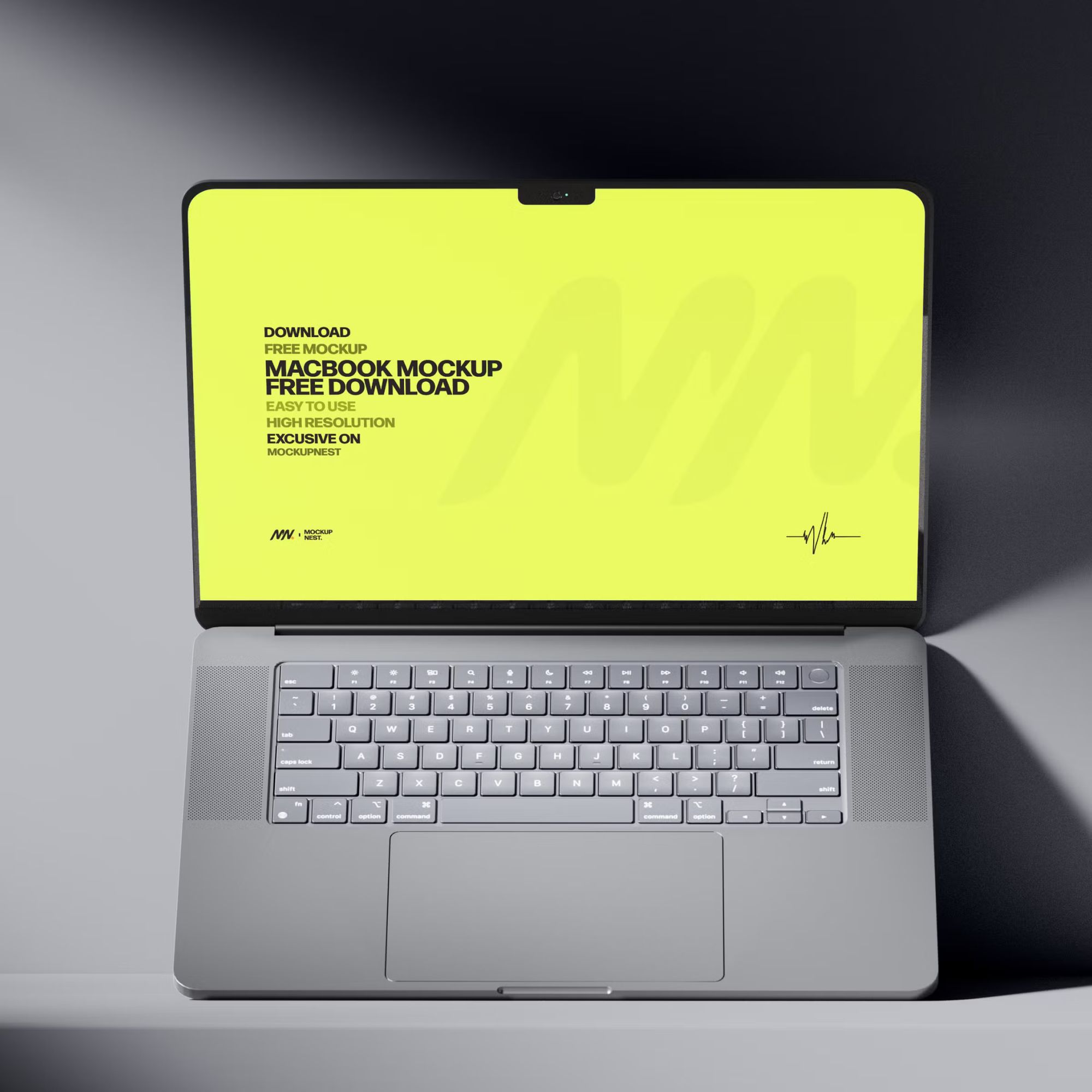 Macbook Pro Mockup In Dark Light 3