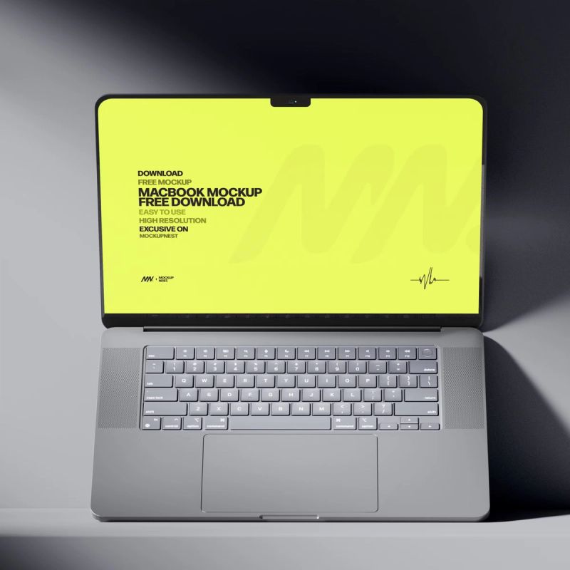 Macbook Pro Mockup In Dark Light 3