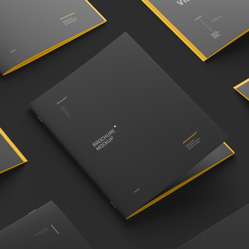 Free US Letter PSD Brochure Mockup 2