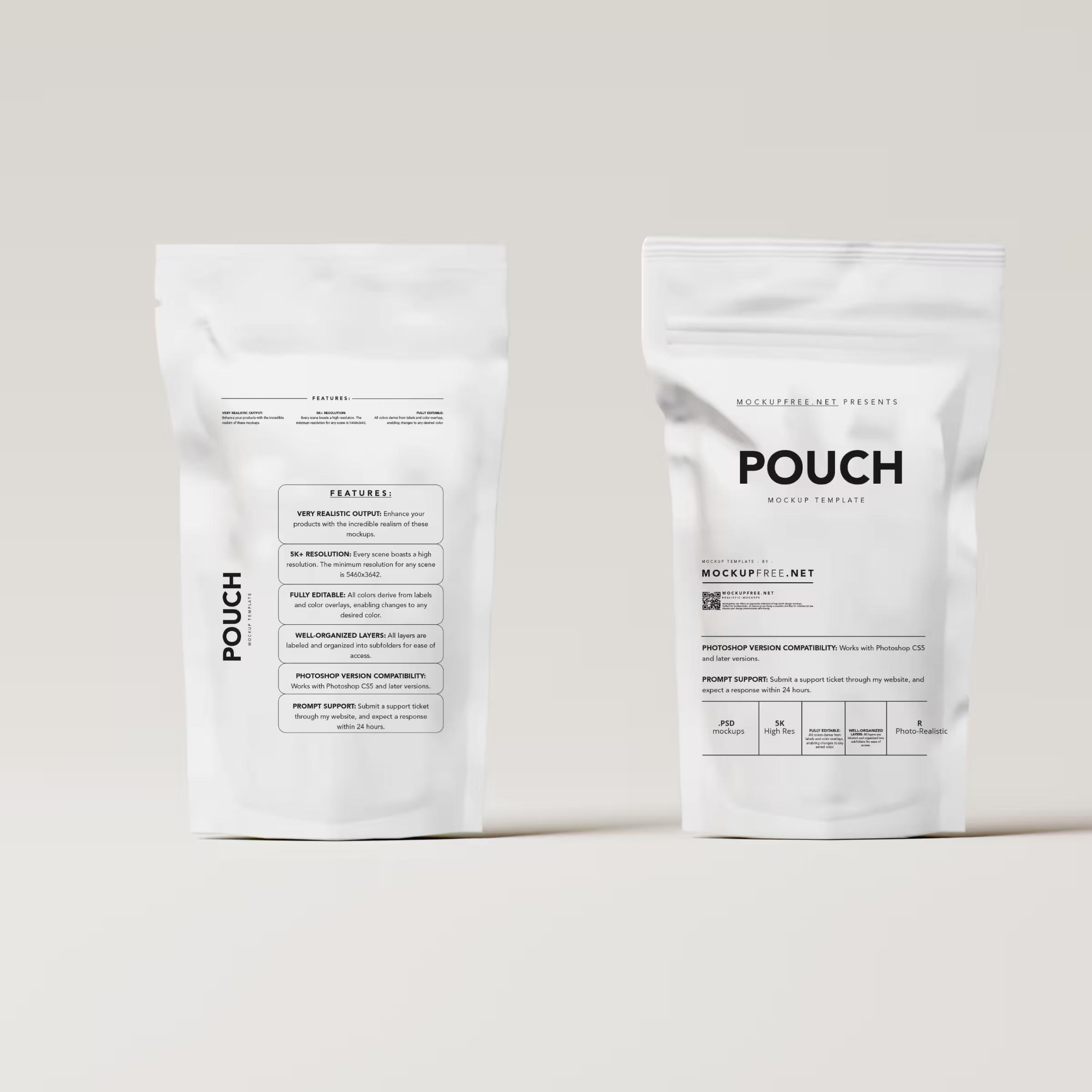 White Refill Pouch Mockups