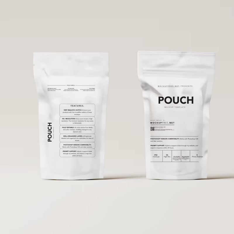White Refill Pouch Mockups