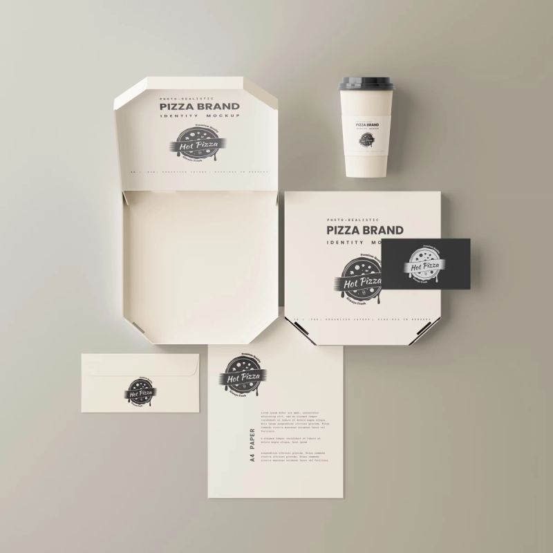 Pizza Branding Mockup Set