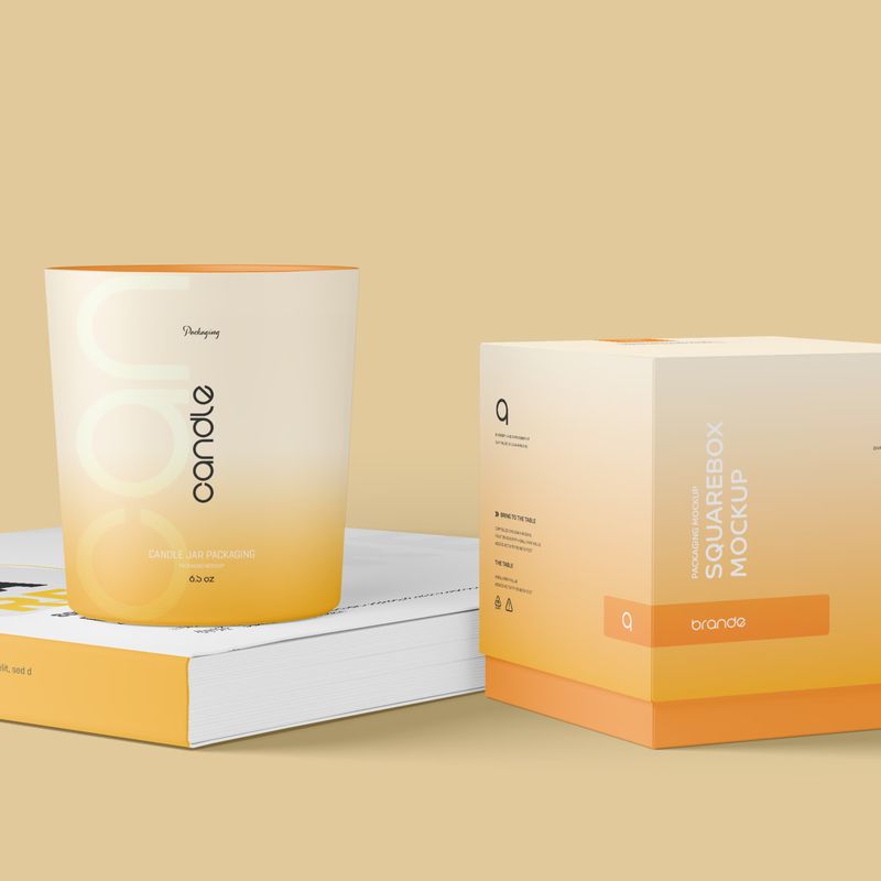 Candle Glass Packaging Mockup 3