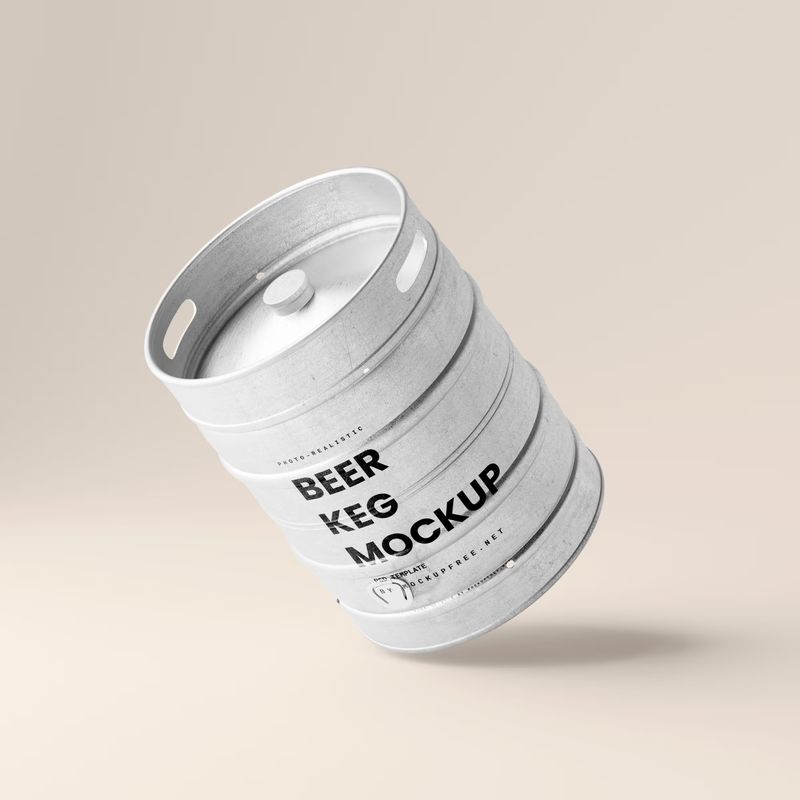 Metal Beer Keg Mockup 3