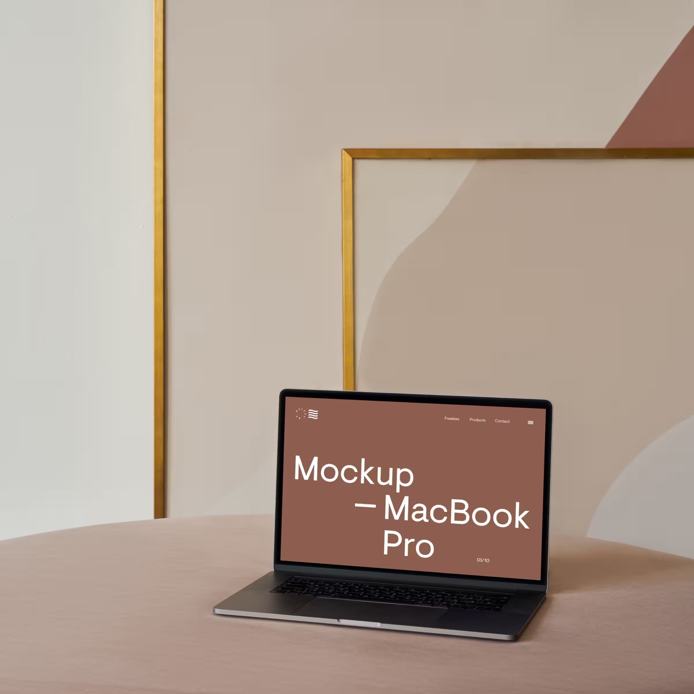MacBook Pro on a Sofa Mockup