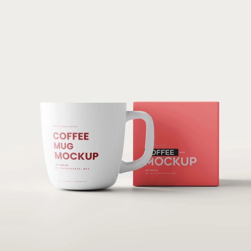 Mug and Box Mockup