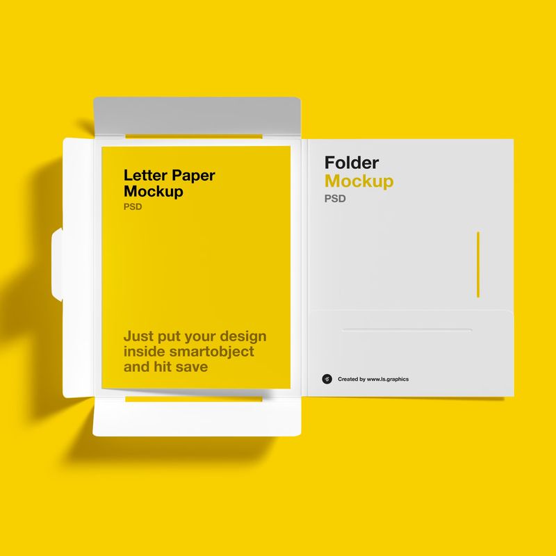 Free Brochure Folder Letter Mockups