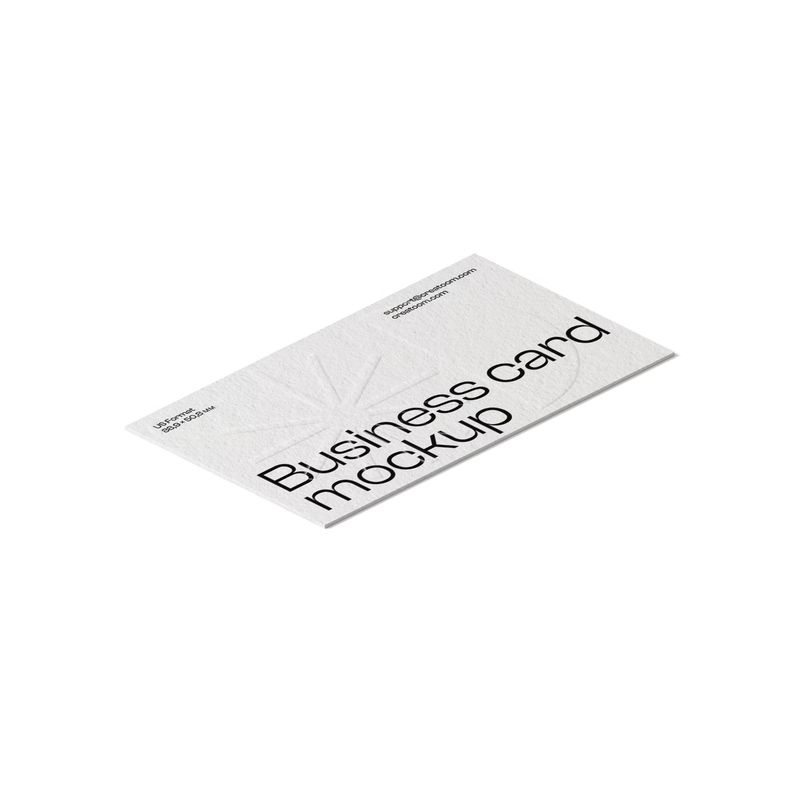 Free Business Card Mockup V14 Isometric