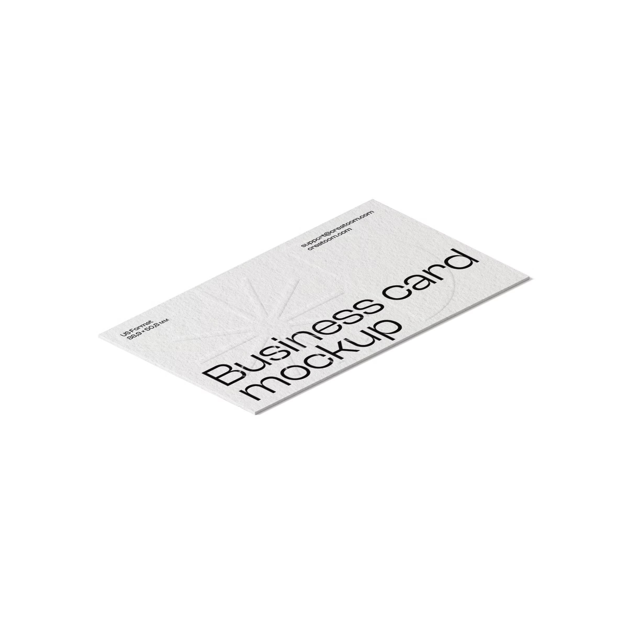 Free Business Card Mockup V14 Isometric