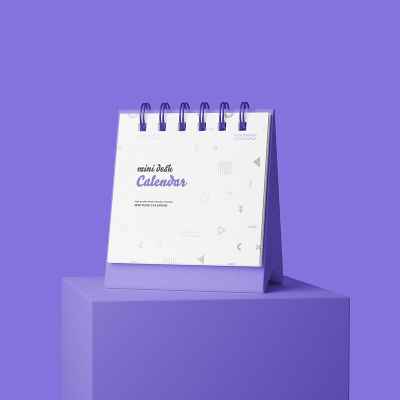 Mini Desk Calendar PSD Mockup 4