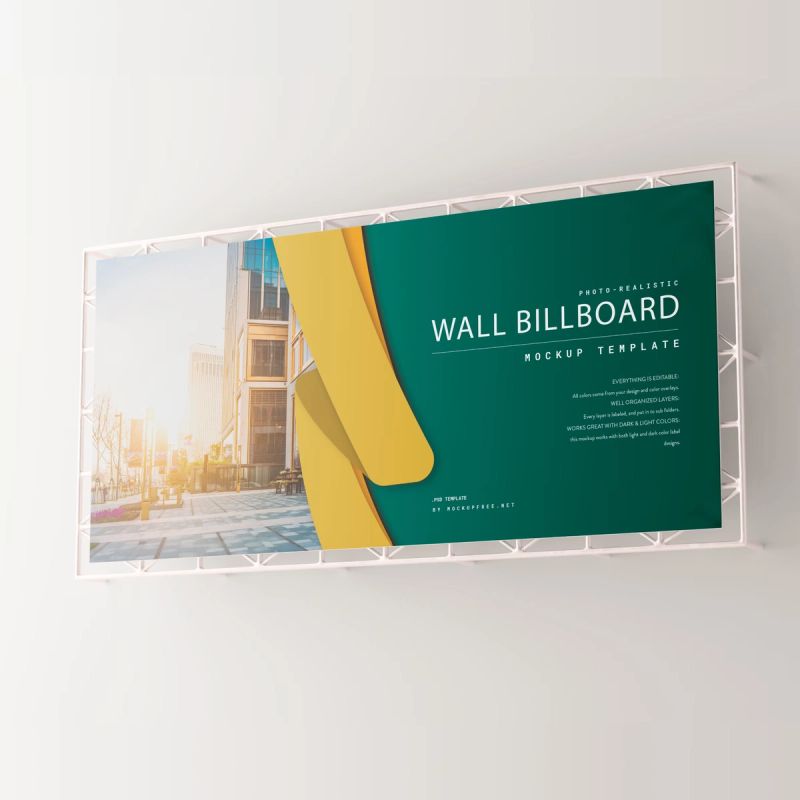 Wall Billboard Mockup 2