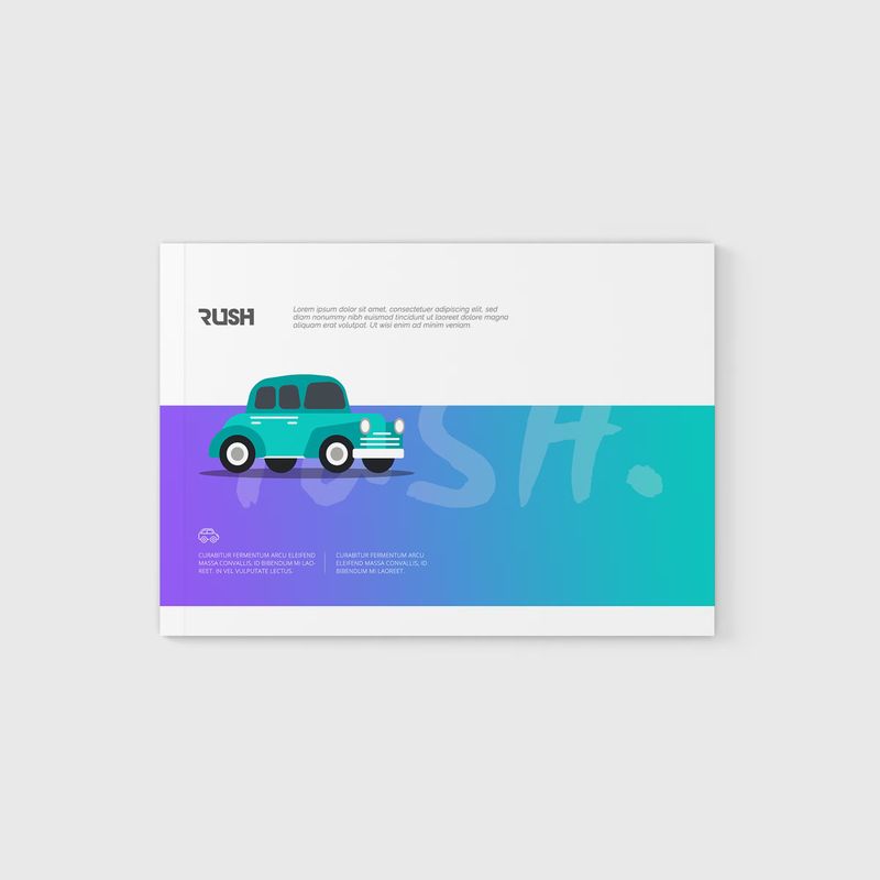 US Letter Landscape Magazine PSD Mockup 2
