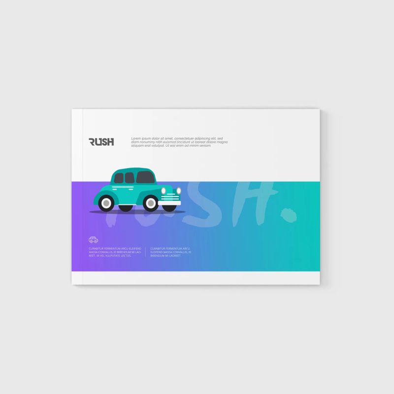 US Letter Landscape Magazine PSD Mockup 2