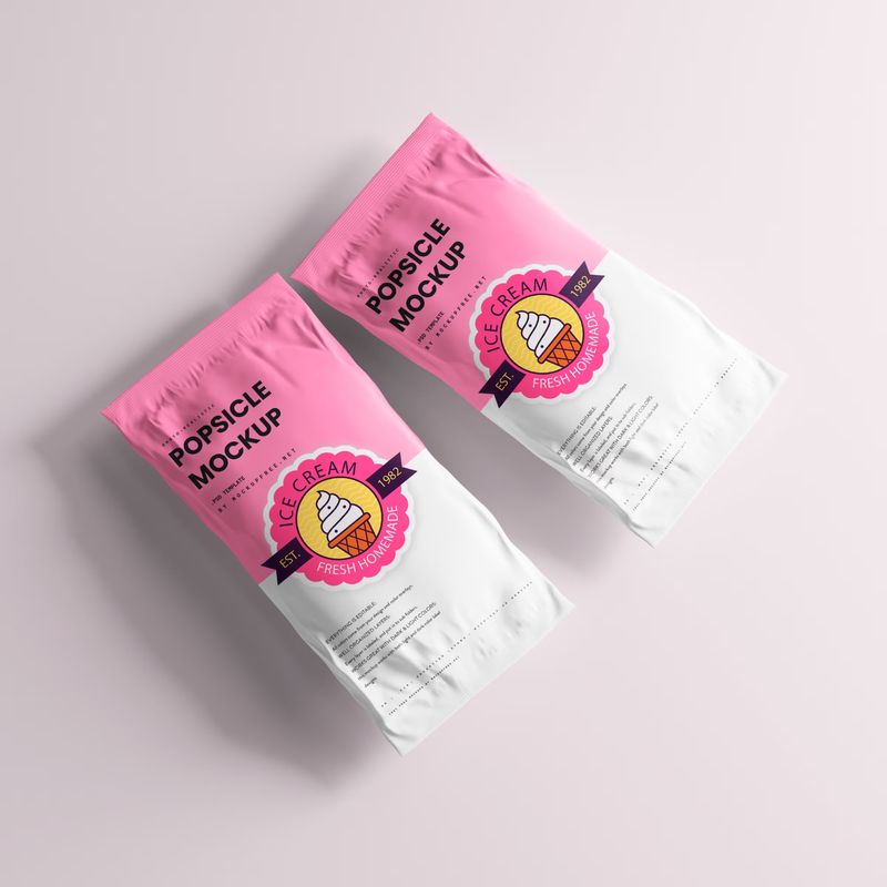 Popsicle Ice Cream Packaging Mockup 7