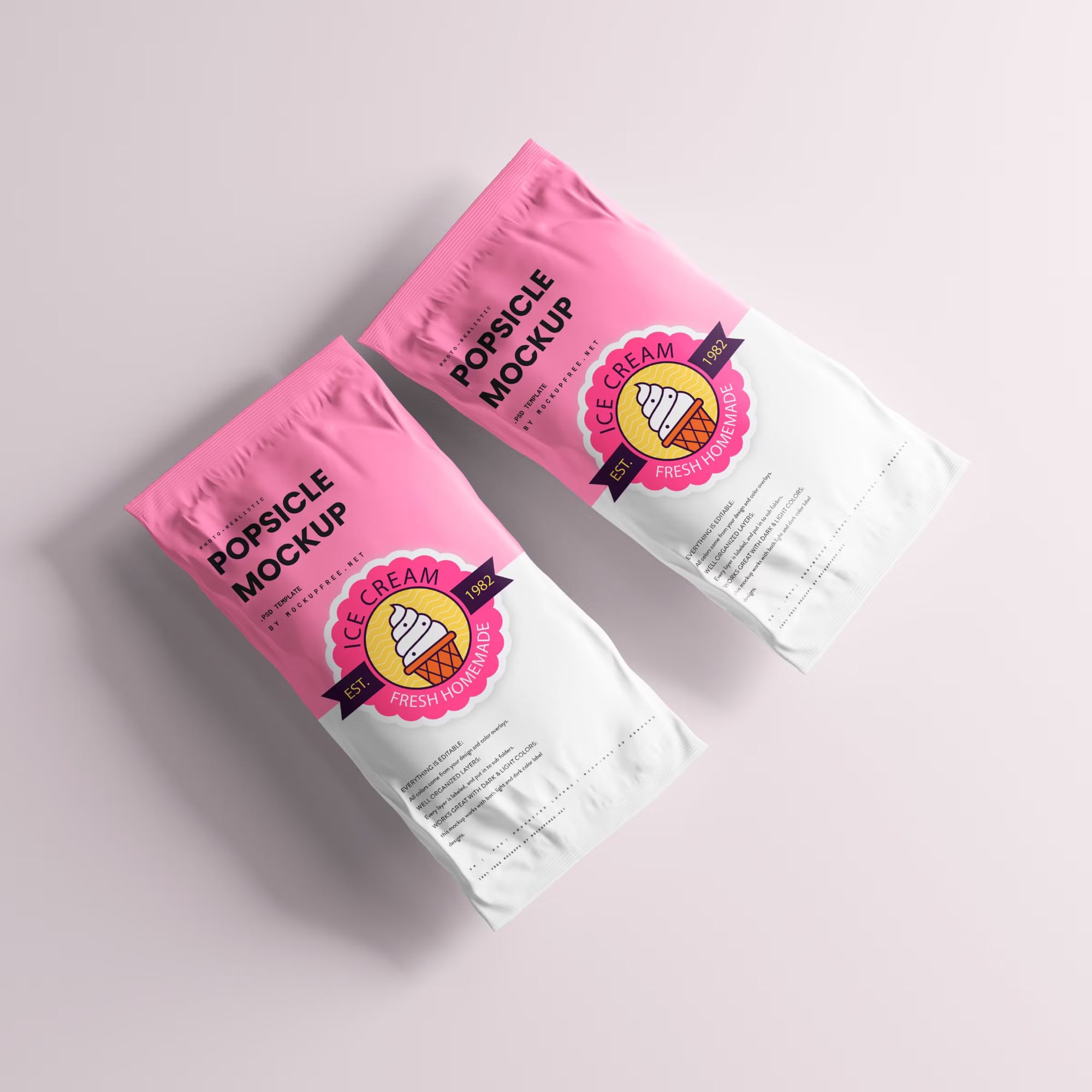 Popsicle Ice Cream Packaging Mockup 7