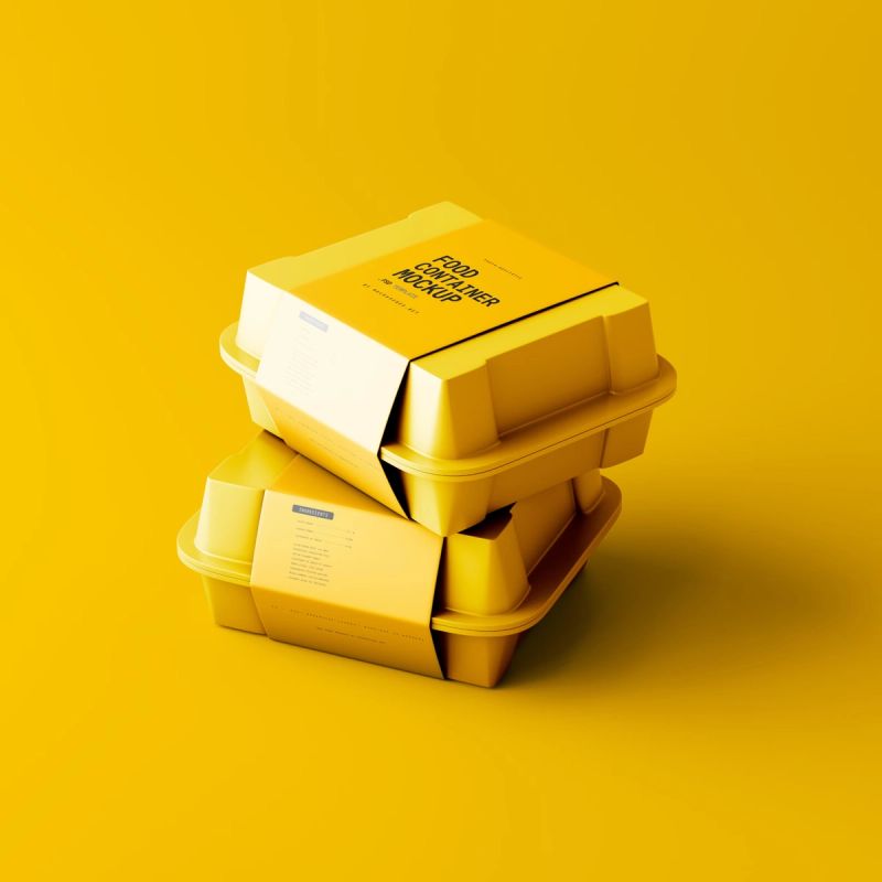 Take Out Food Box Mockup 3
