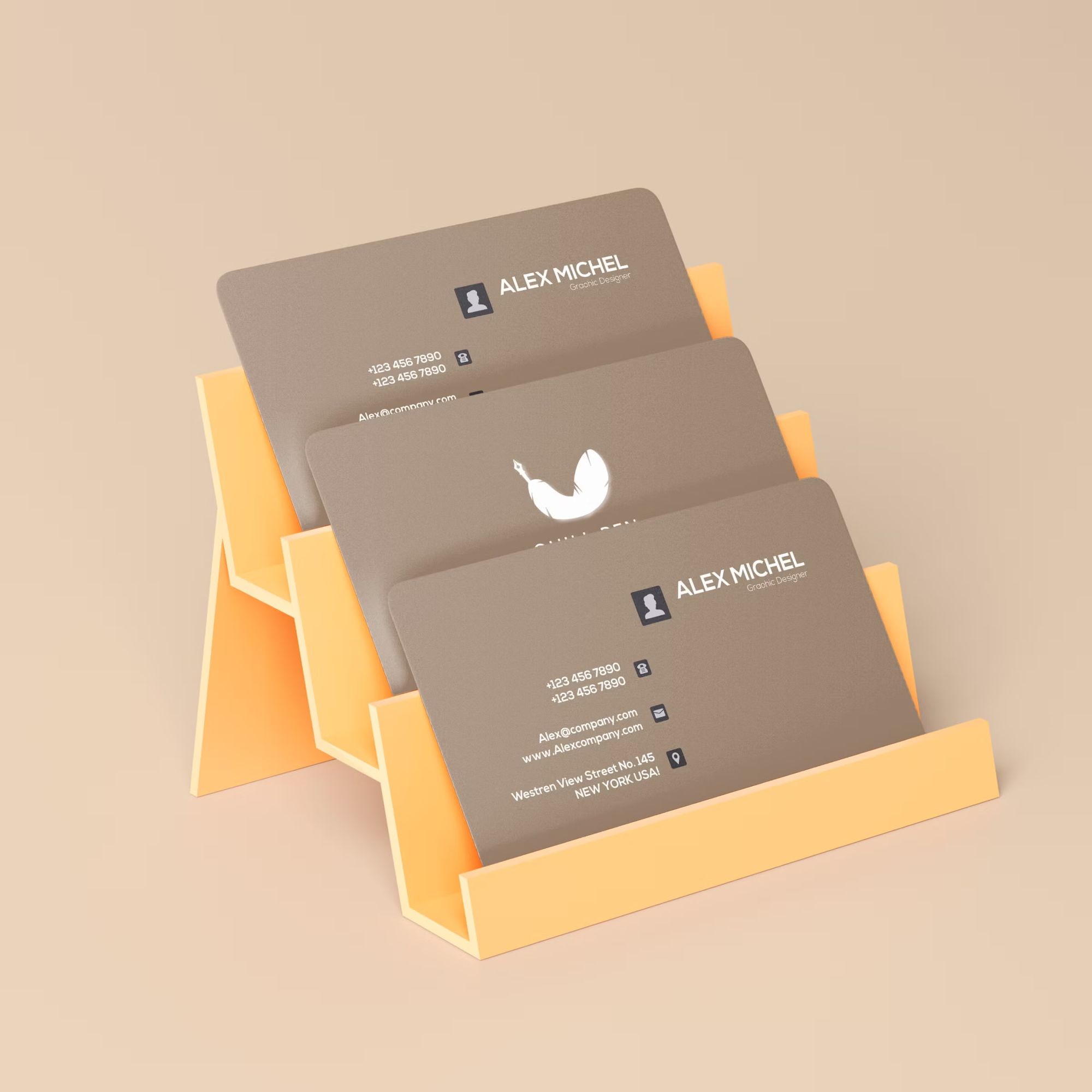 Business Card Branding Mockup Set 4