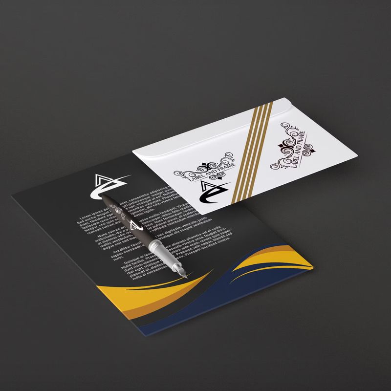 Dark Color Stationery Branding Identity Mockups 5