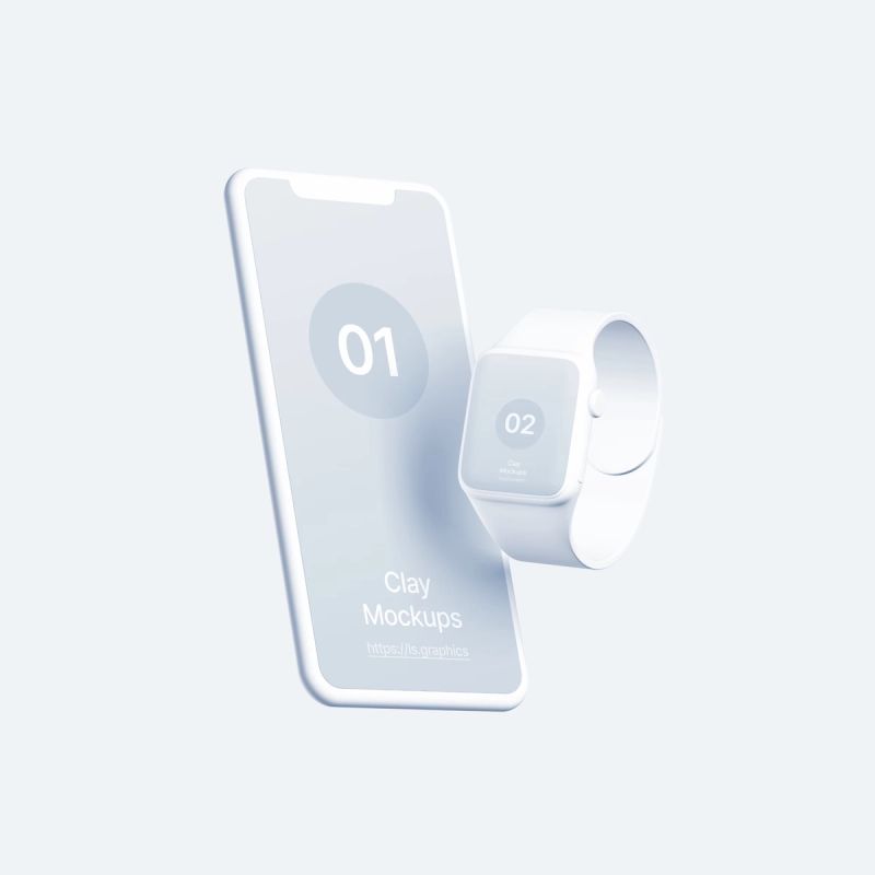 Free iPhone and Watch Mockup