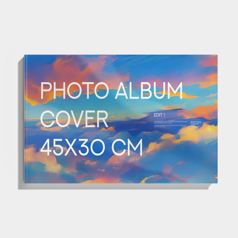 Photo Album Cover Free Mockup