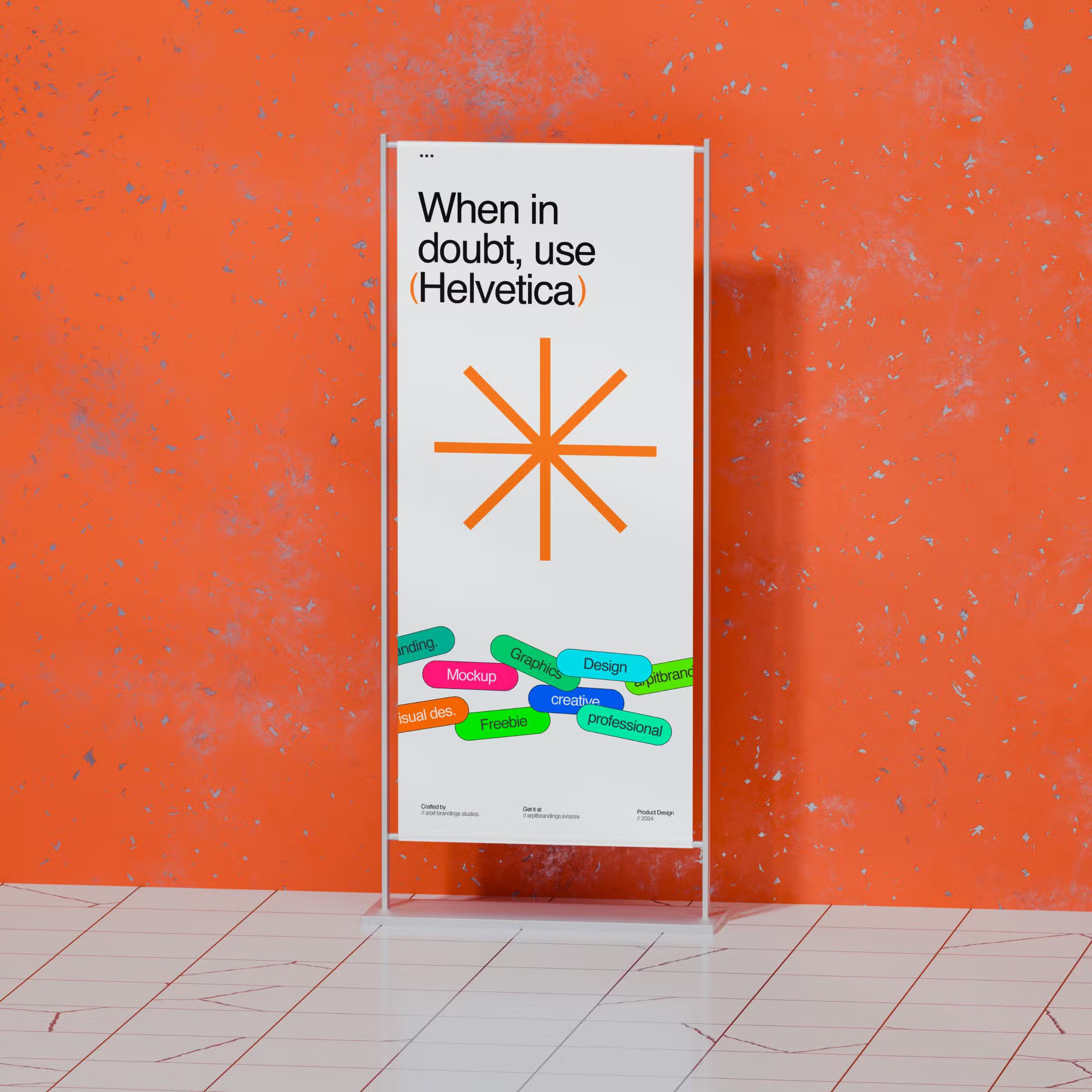 Free Standing Banner Mockup