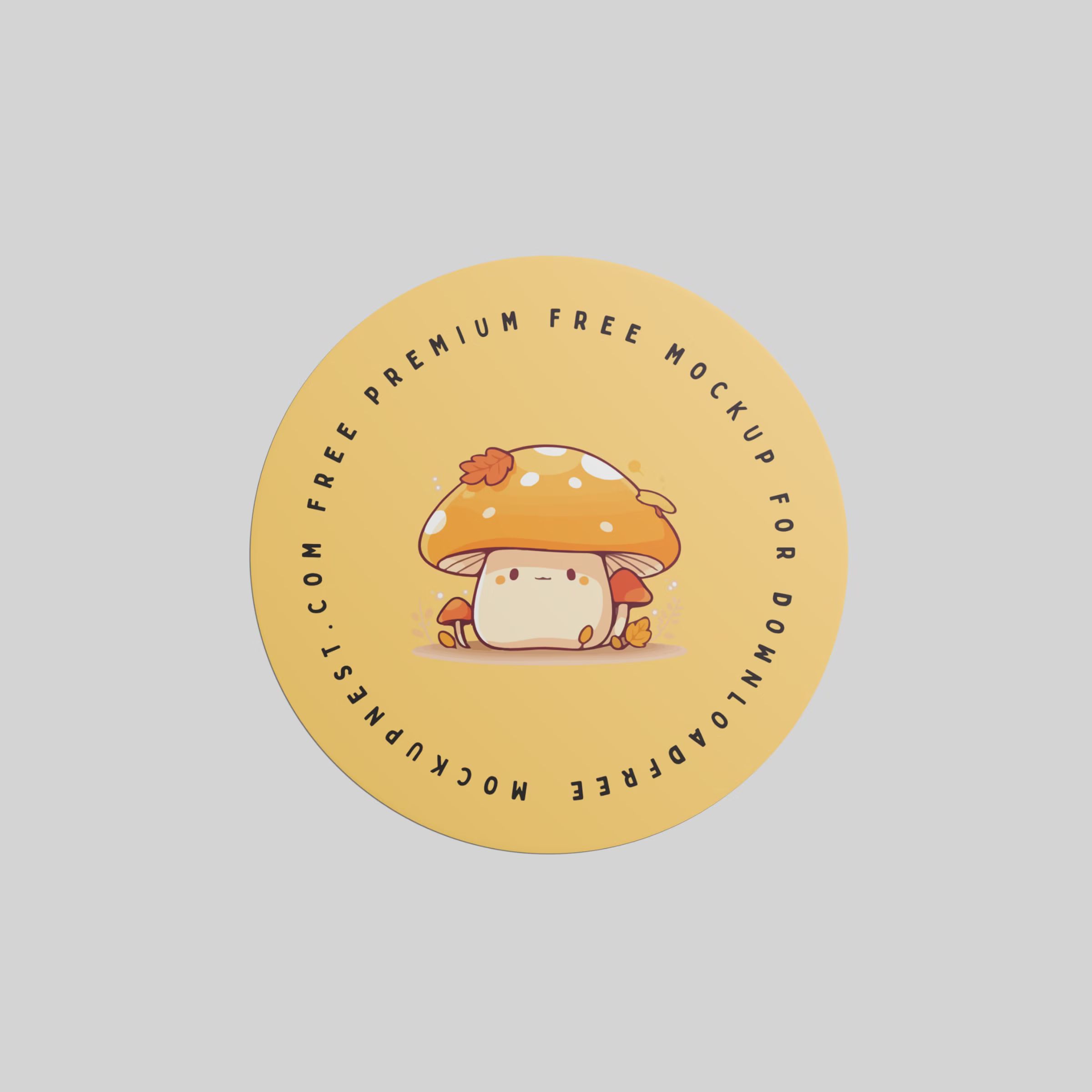 Round Sticker Mockup