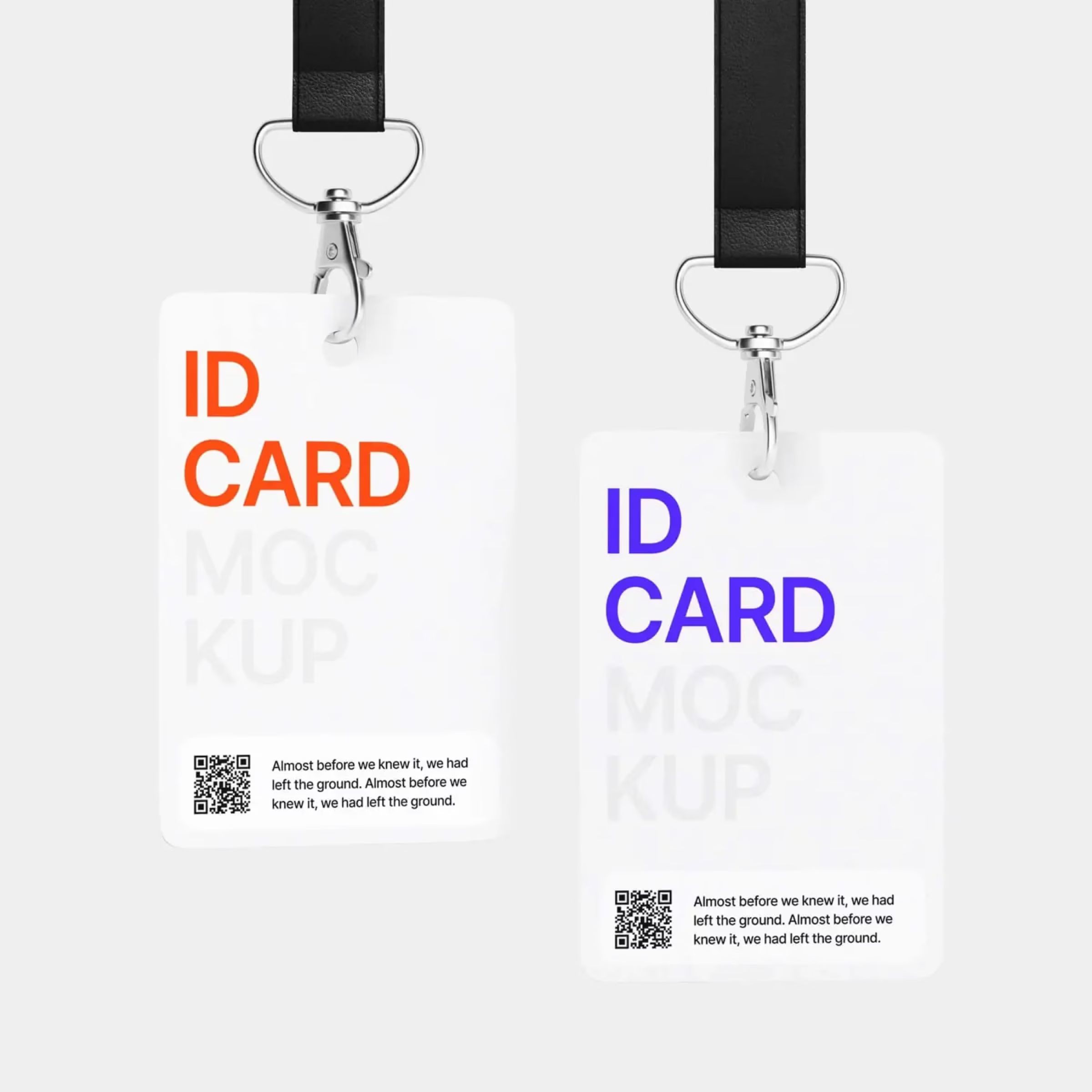 Free Realistic ID Cards PSD Mockup