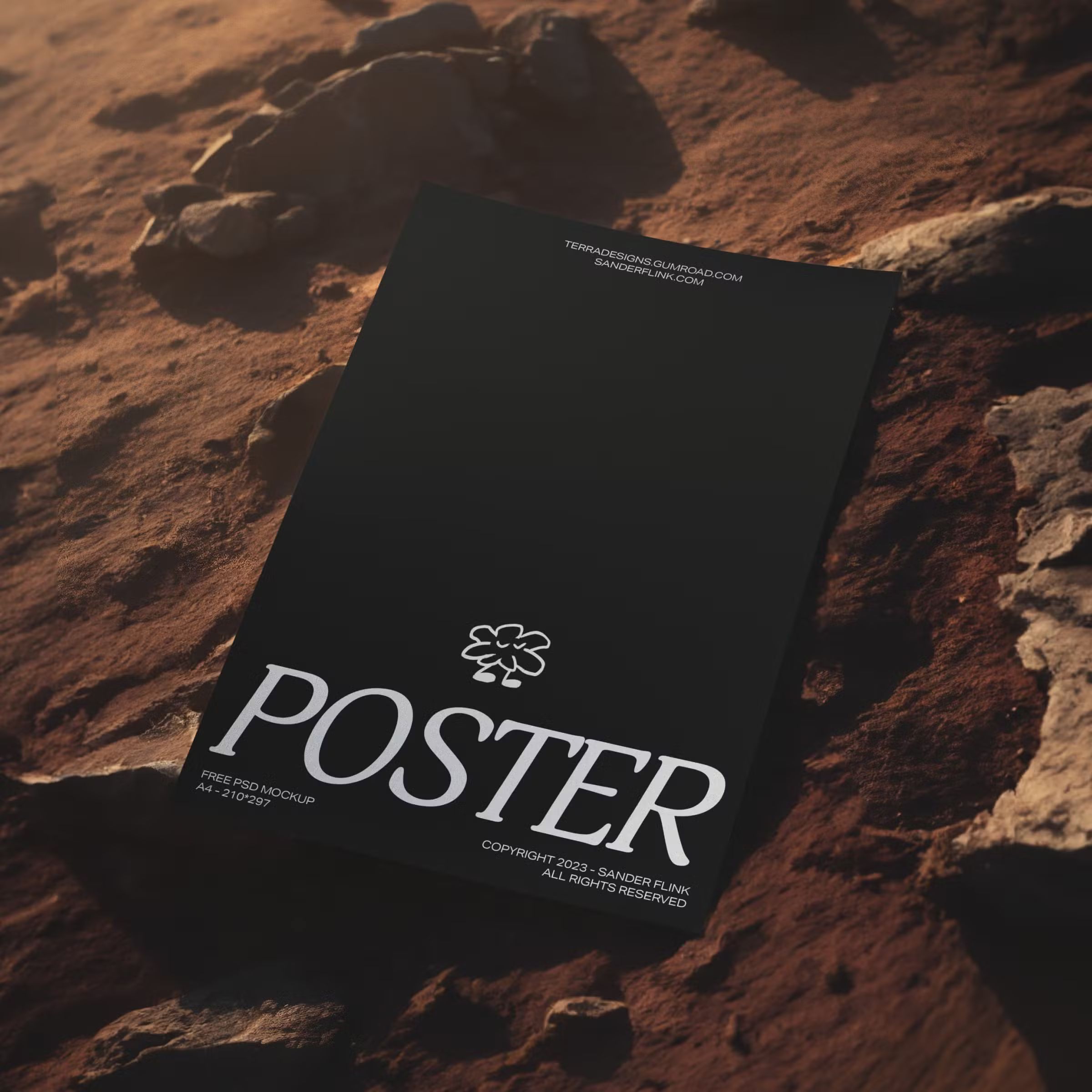 FREE poster mockup - volcanic
