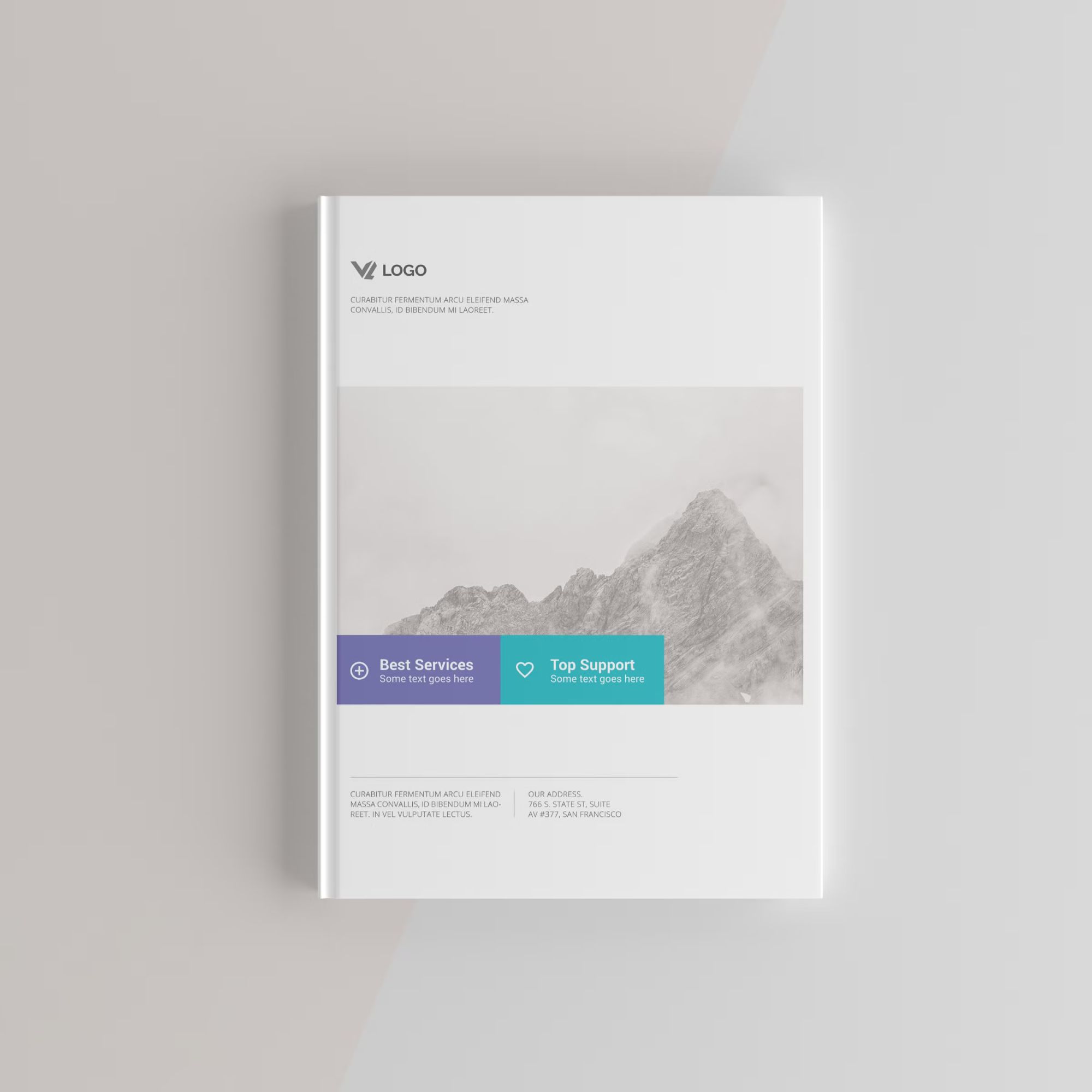 Free Portrait Book Mockup / Hardcover 3