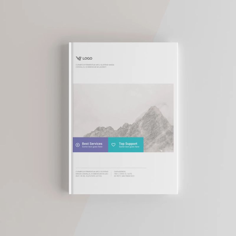 Free Portrait Book Mockup / Hardcover 3
