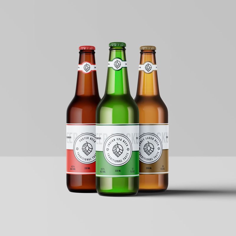 Beer Bottles PSD Mockup