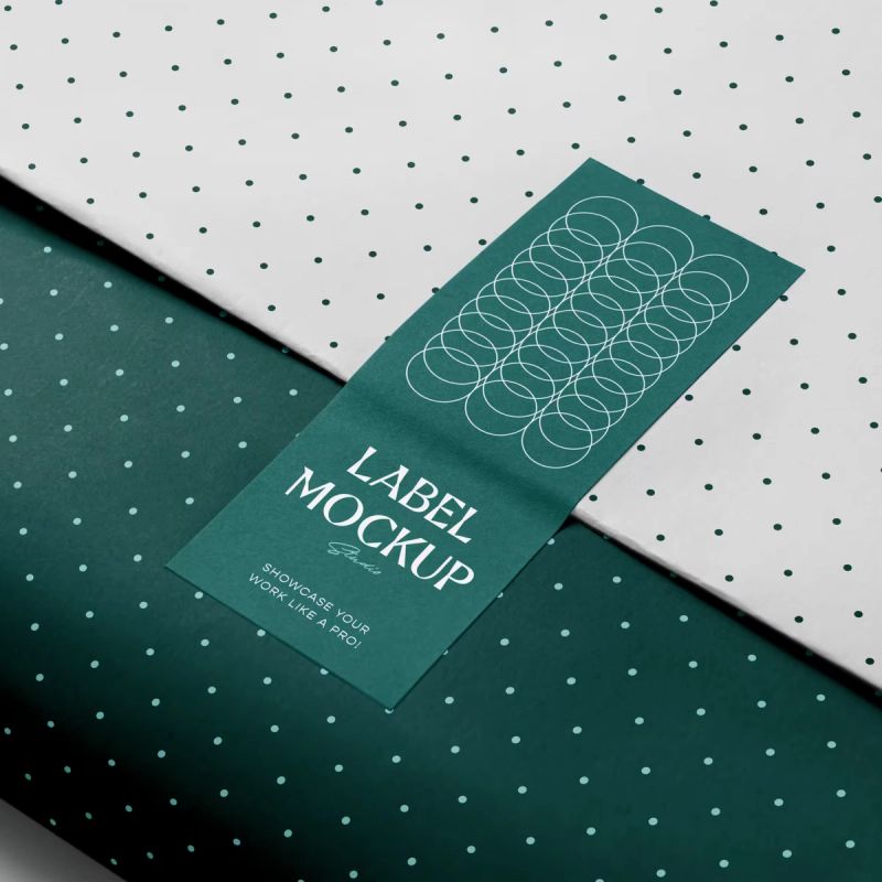 Free Wrapping Paper in Perspective Mockup
