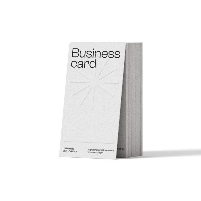 Free Business Cards Mockup V9 Front View