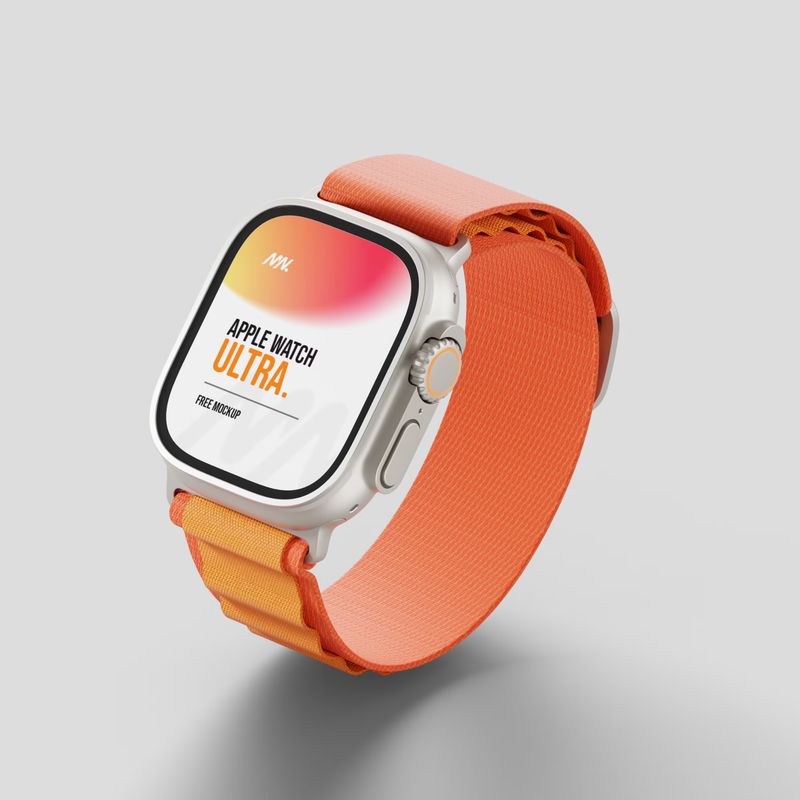 Free Apple Watch Ultra Mockup